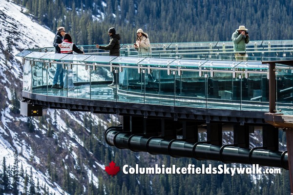 Columbia Icefields Glacier Skywalk During April